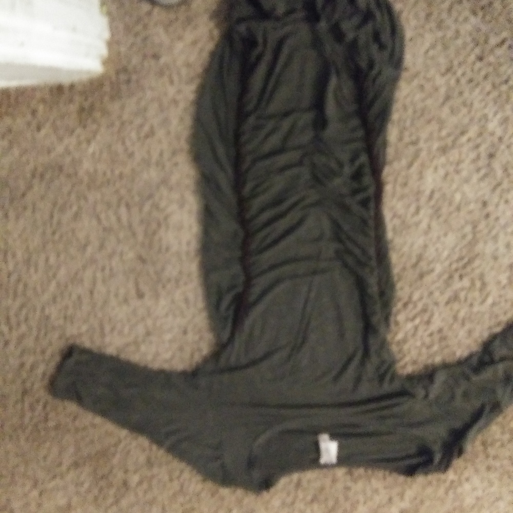 Greay and black dress